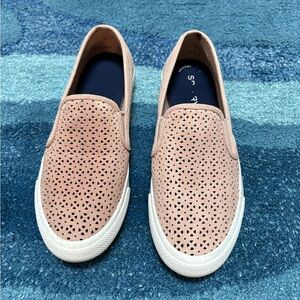 Sperry Leather Blush Slip Ons, Women’s Sz 7